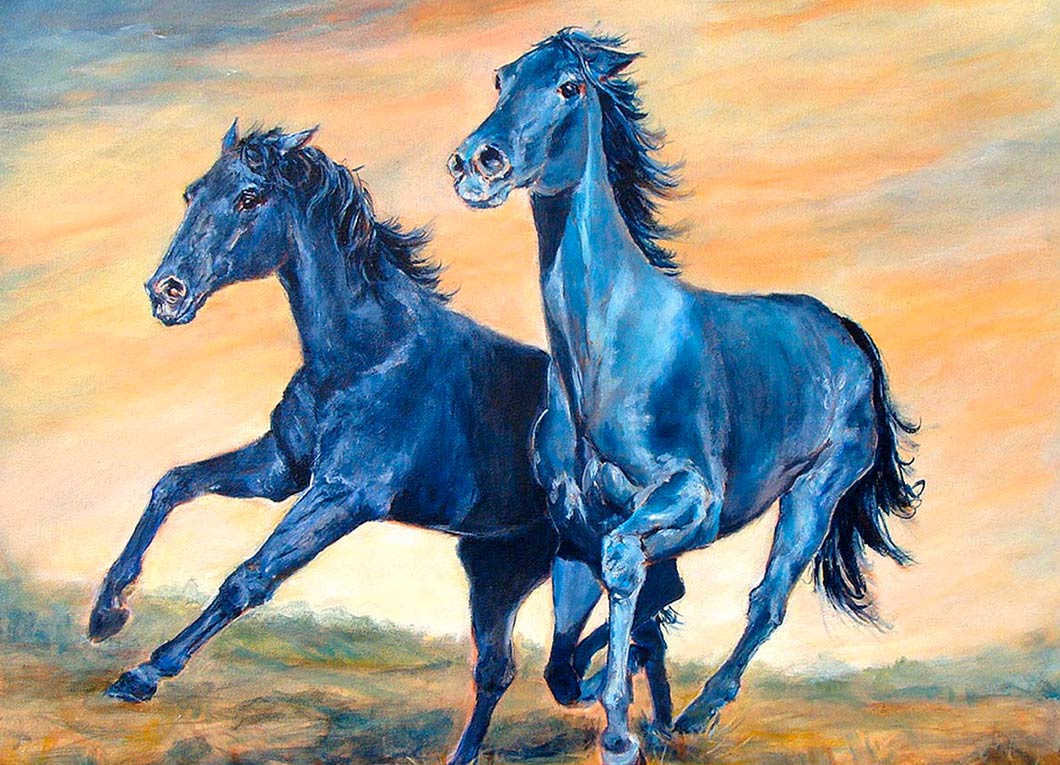 2-Blue-Horses