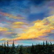 Big Sky, (ID#406) 14 x 18 Oil on canvas. SOLD