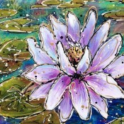 Waterlily (ID#323) 18 x 24 Acrylic on canvas